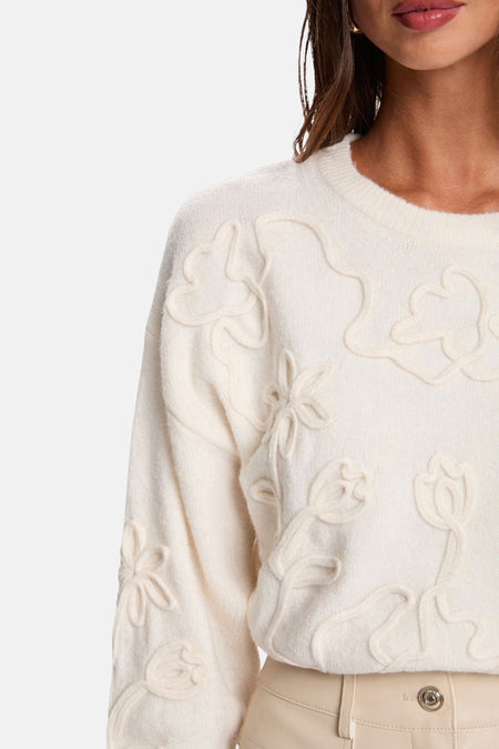 Pull à col rond - écru