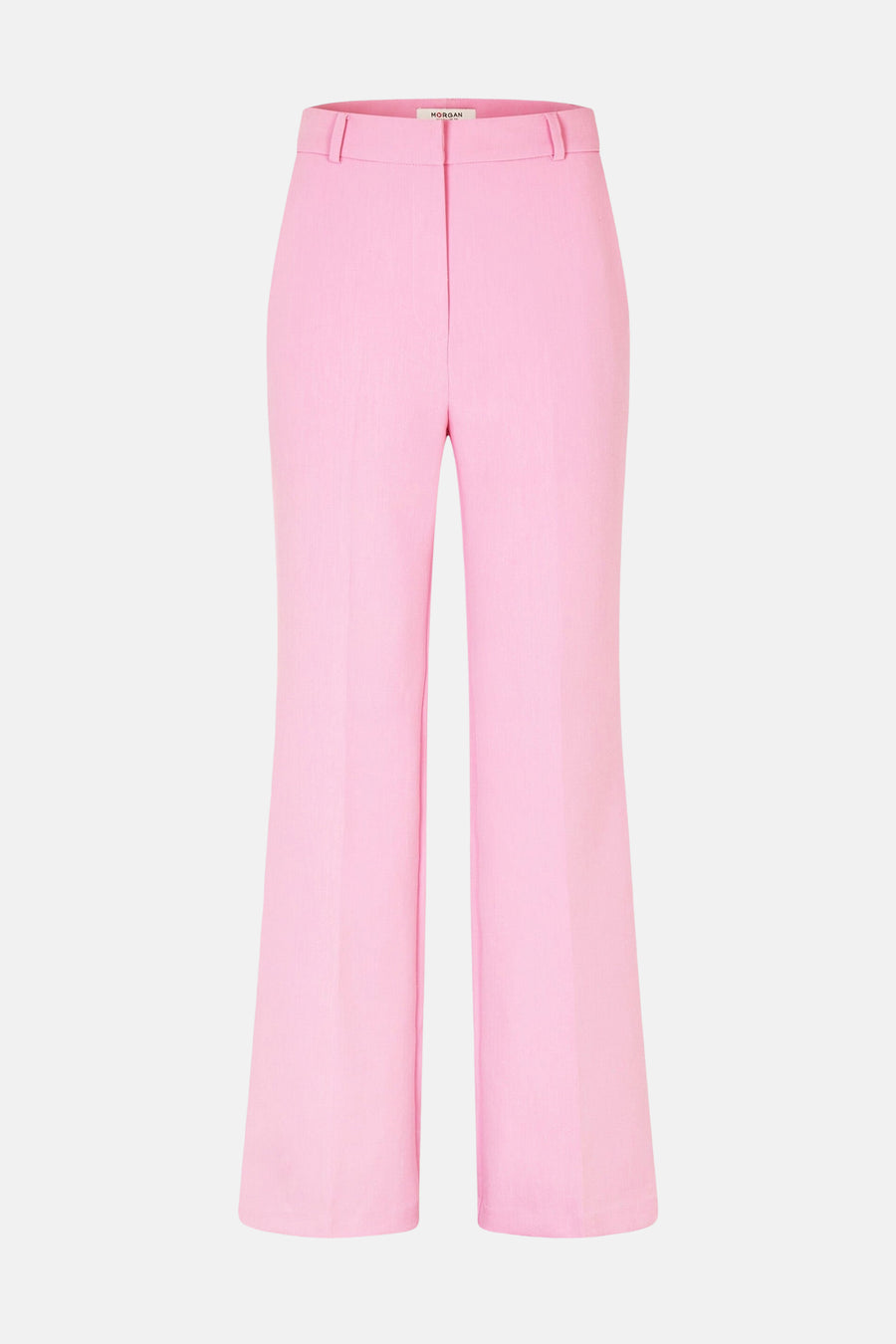 Pantalon de costume rose de Morgan de Toi, avec jambes larges et un tissu uni.