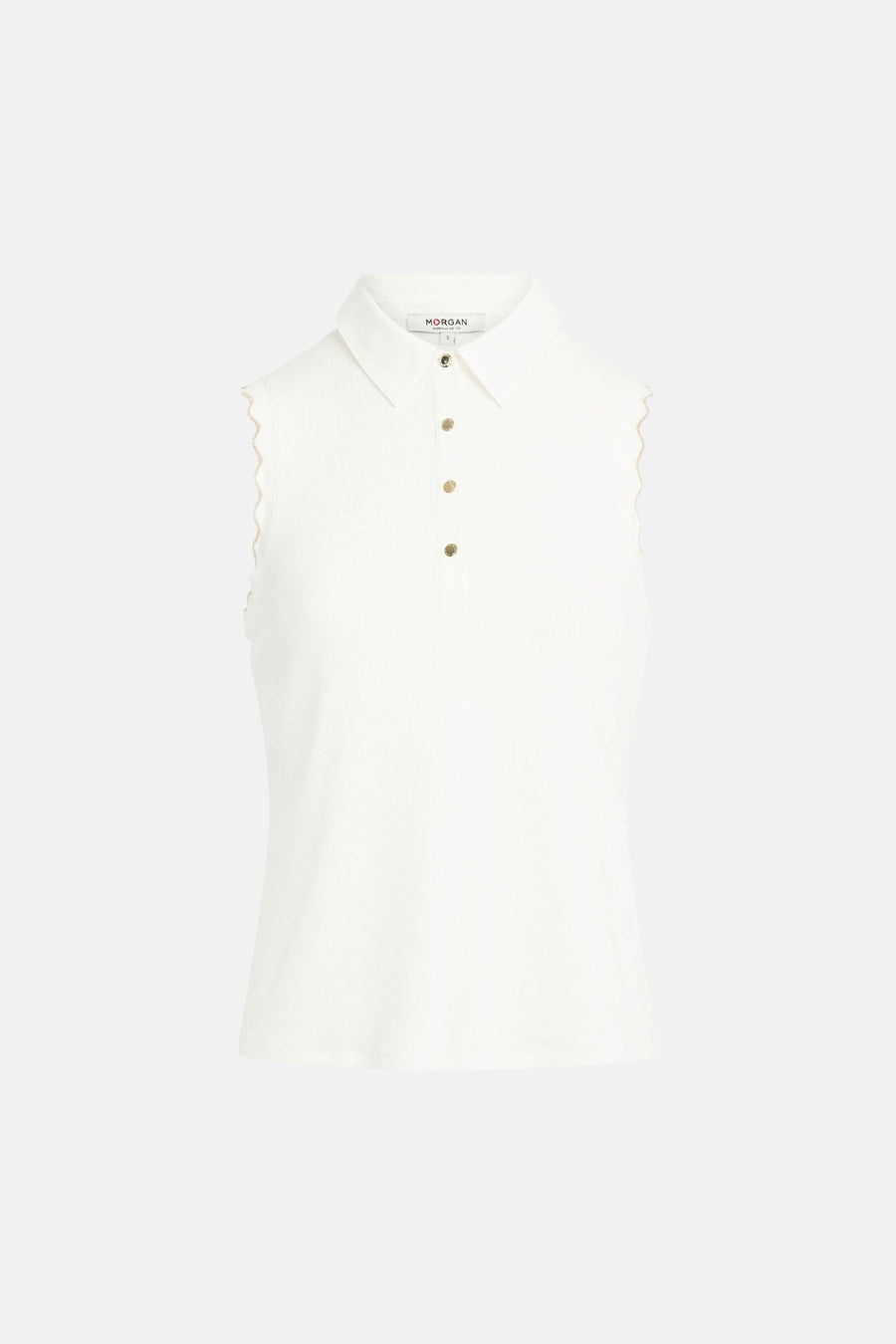 Top uni manche courte blanc - Morgan De Toi