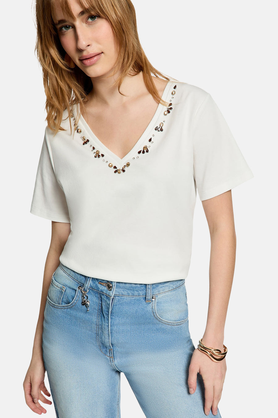 Top uni manche courte blanc - Morgan De Toi