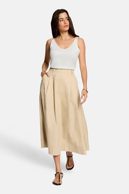 Jupe longue beige - Morgan De Toi