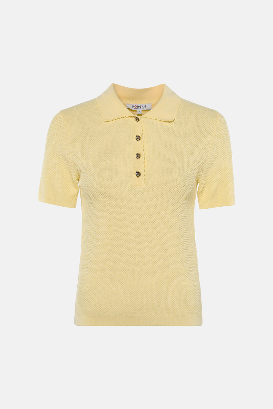 Pull col O - jaune