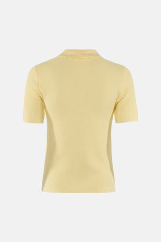 Pull col O - jaune