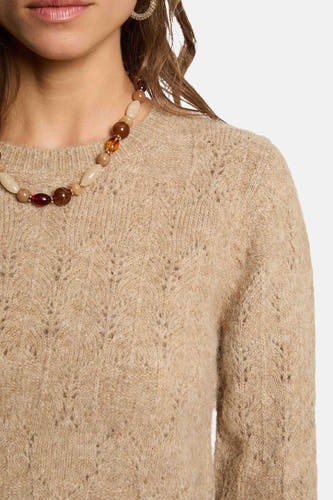 Pull col O beige - Morgan De Toi