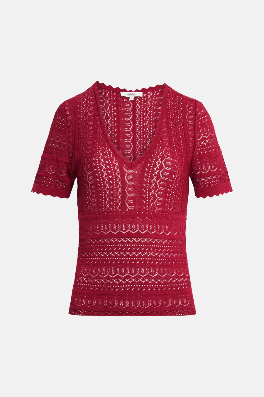 Top uni manche courte rouge - Morgan De Toi
