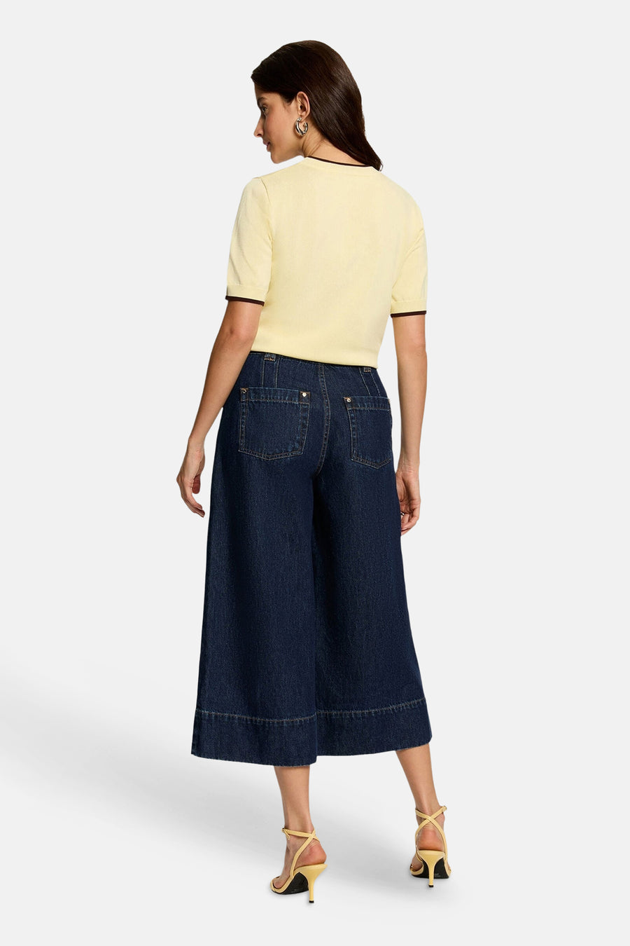 Pull col O - jaune