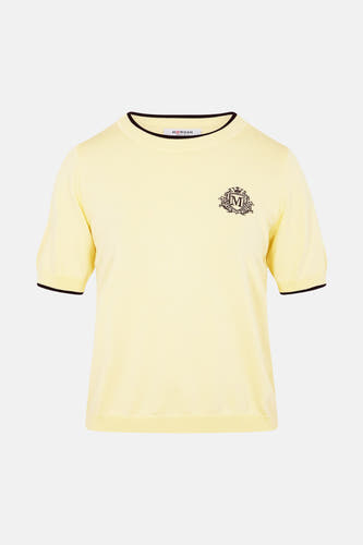 Pull col O - jaune