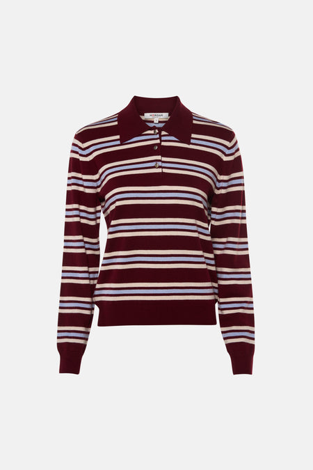 Pull col O - rouge
