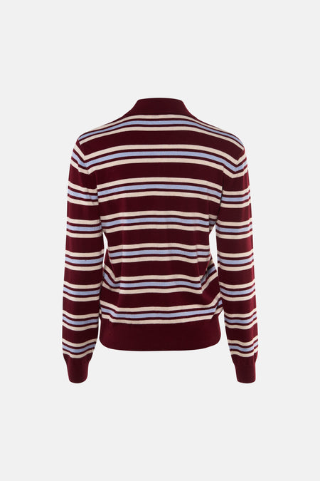 Pull col O - rouge