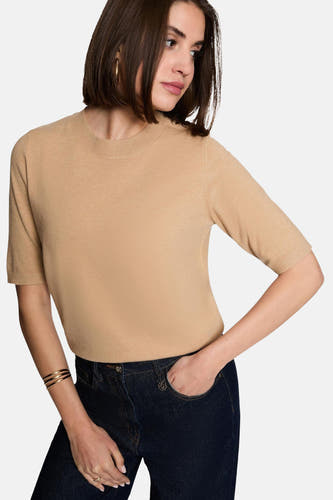 Pull col O beige - Morgan De Toi