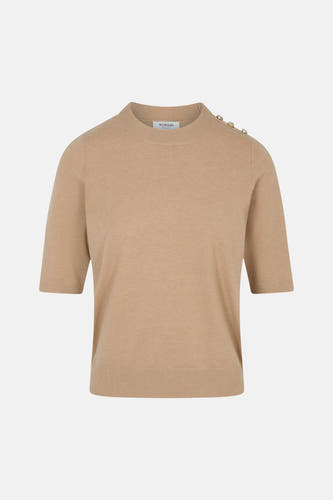 Pull col O beige - Morgan De Toi