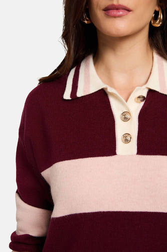 Pull col V rouge - Morgan De Toi