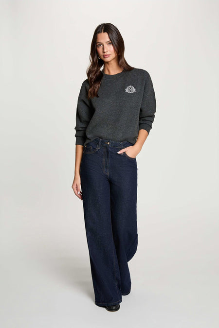 Pull col O - gris