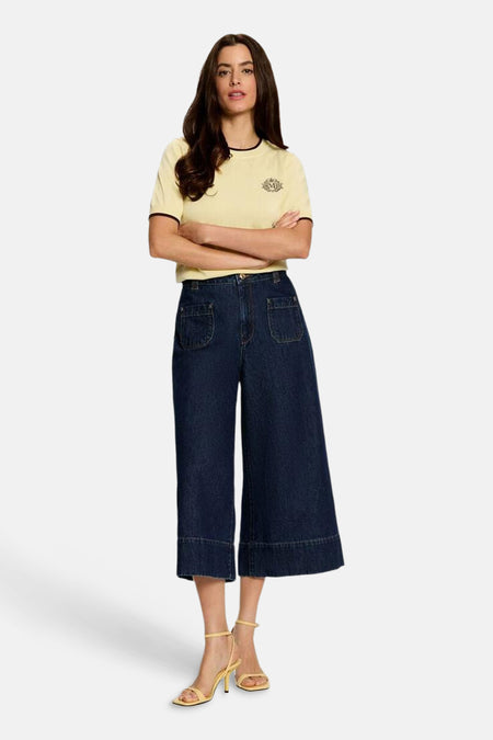 Jeans 7/8 dark blue denim - Morgan De Toi