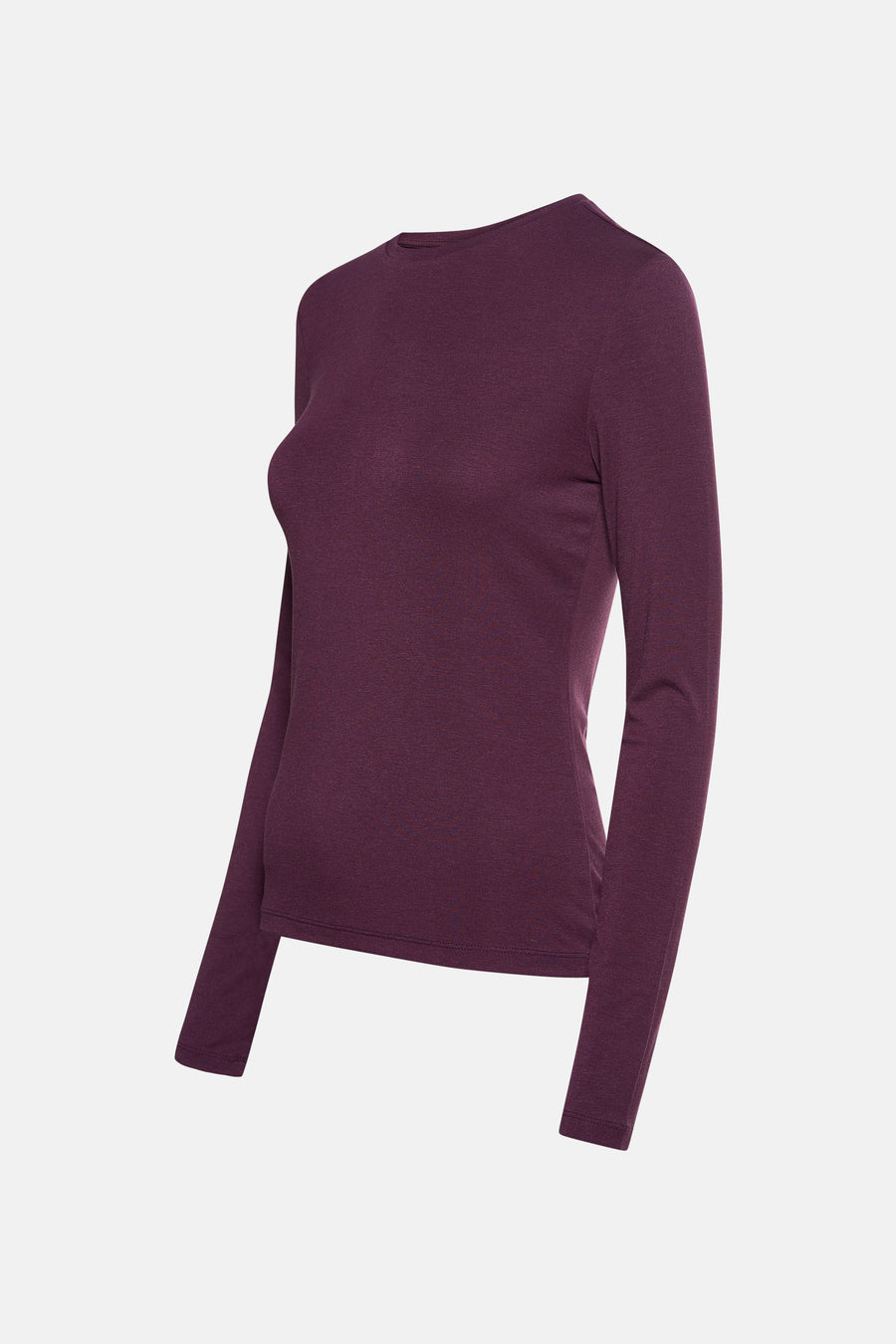 T-shirt Bordeaux à manches longues de MANGO, design simple, manches longues.