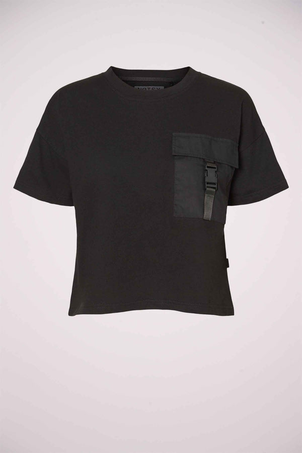 Top uni manche courte Noir - NOISY MAY
