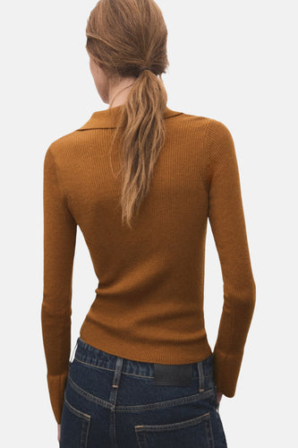 Pull à col rond - brun - MANGO - 5