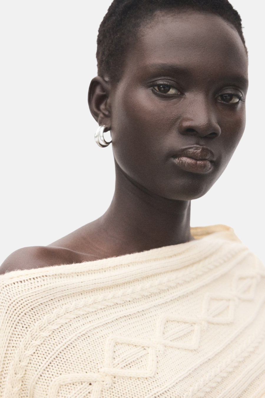 Pull col O Écru - MANGO - MANGO - 4