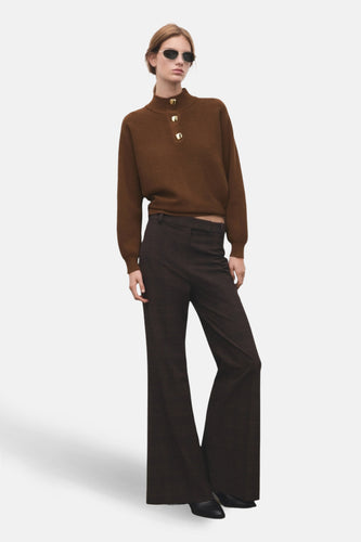 Pull à col roulé - brun - MANGO