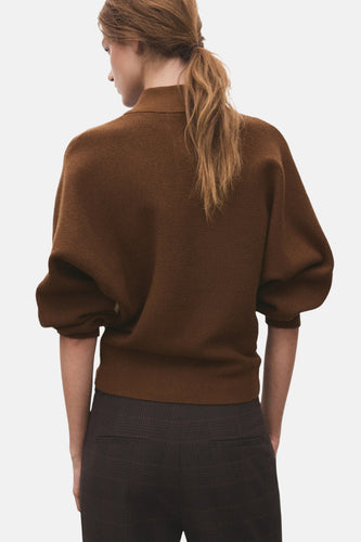 Pull à col roulé - brun - MANGO