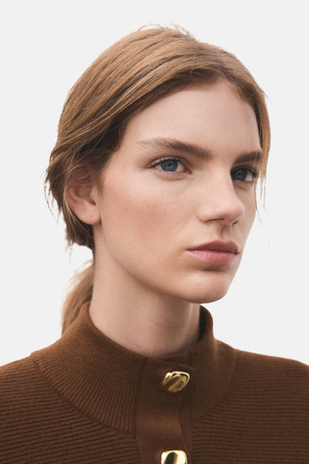 Pull à col roulé - brun