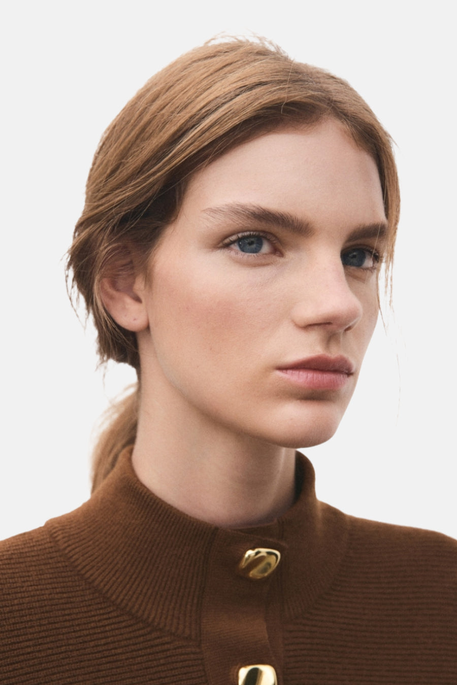 Pull à col roulé - brun - MANGO