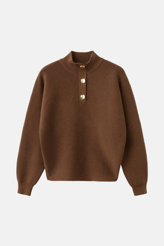 Pull à col roulé - brun - MANGO