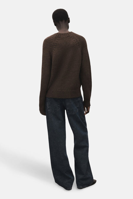 Pull à col rond - brun