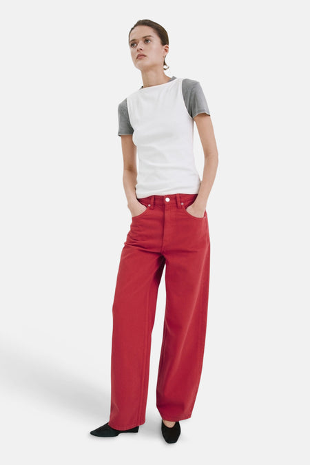 Jeans coloré - rouge