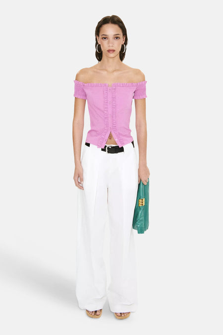 Blouse à manches courtes - rose