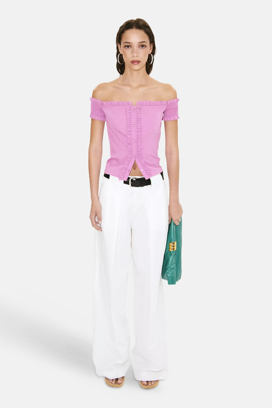 Blouse à manches courtes - rose