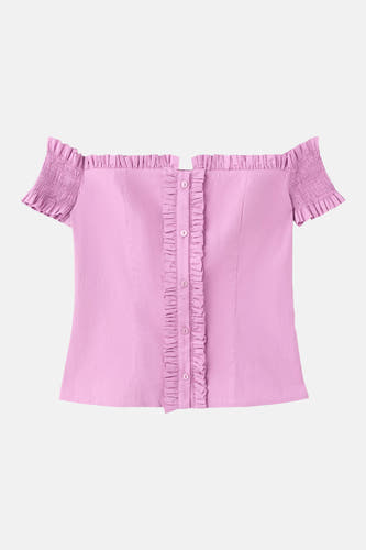 Blouse à manches courtes - rose
