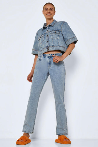 Jean &agrave; coupe droite - bleu - NOISY MAY - 8