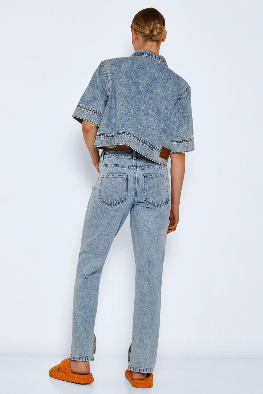 Jean &agrave; coupe droite - bleu - NOISY MAY - 5