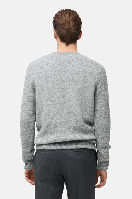 Pull à col rond - gris