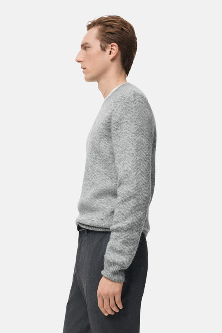 Pull à col rond - gris