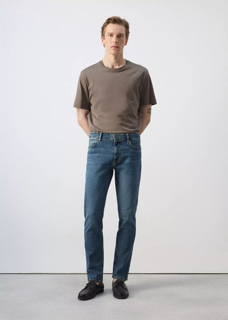 Jeans slim mid blue denim - MANGO