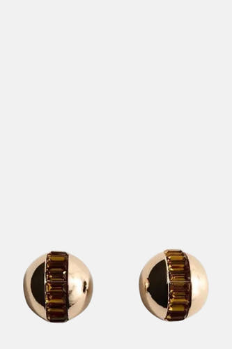Boucles d'oreilles en or de Mango avec des détails décoratifs ambre.
