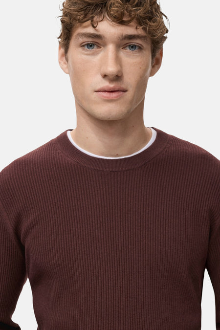 Pull à col rond - Bordeaux