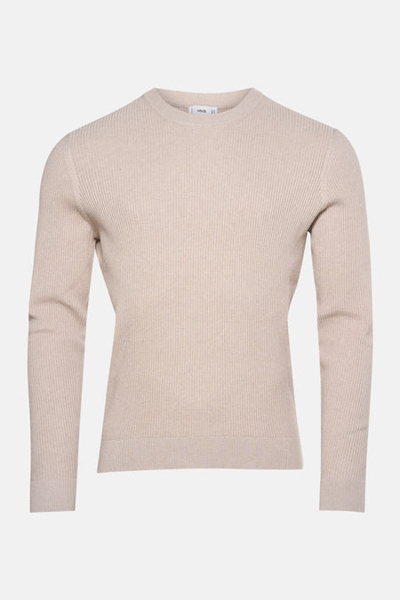 Pull à col rond - beige