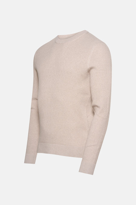 Pull à col rond - beige