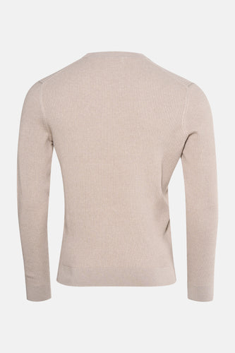Pull à col rond - beige - MANGO