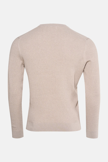 Pull à col rond - beige