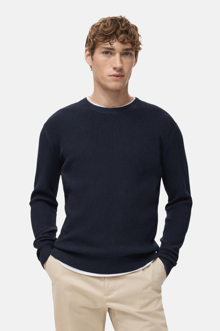 Pull col O bleu - MANGO