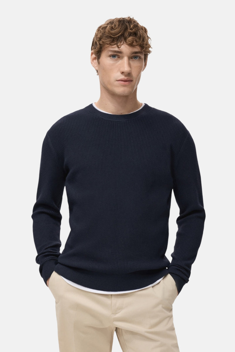 Pull col O bleu - MANGO