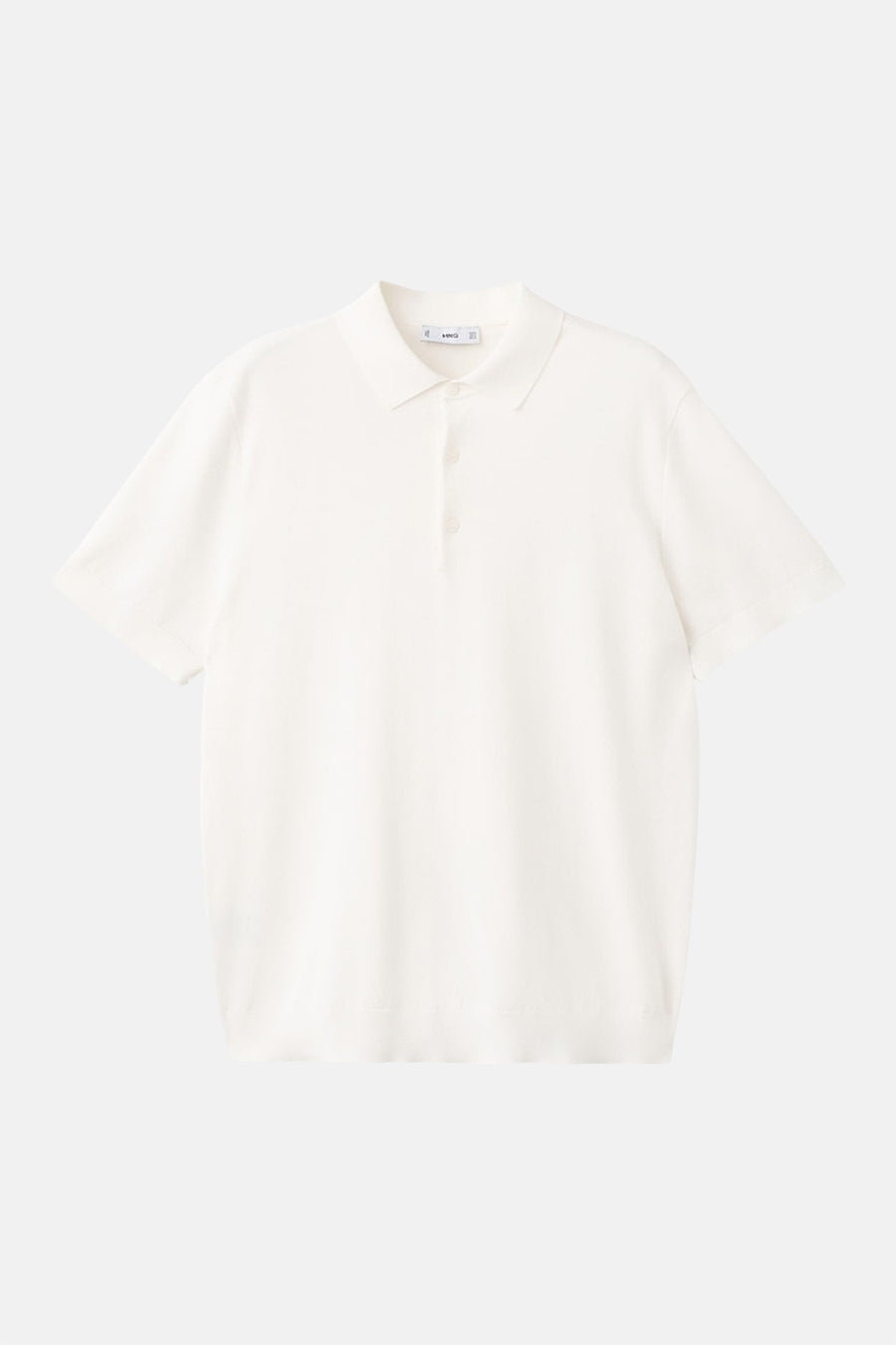 Polo blanche à manches courtes et boutonnage uni de MANGO