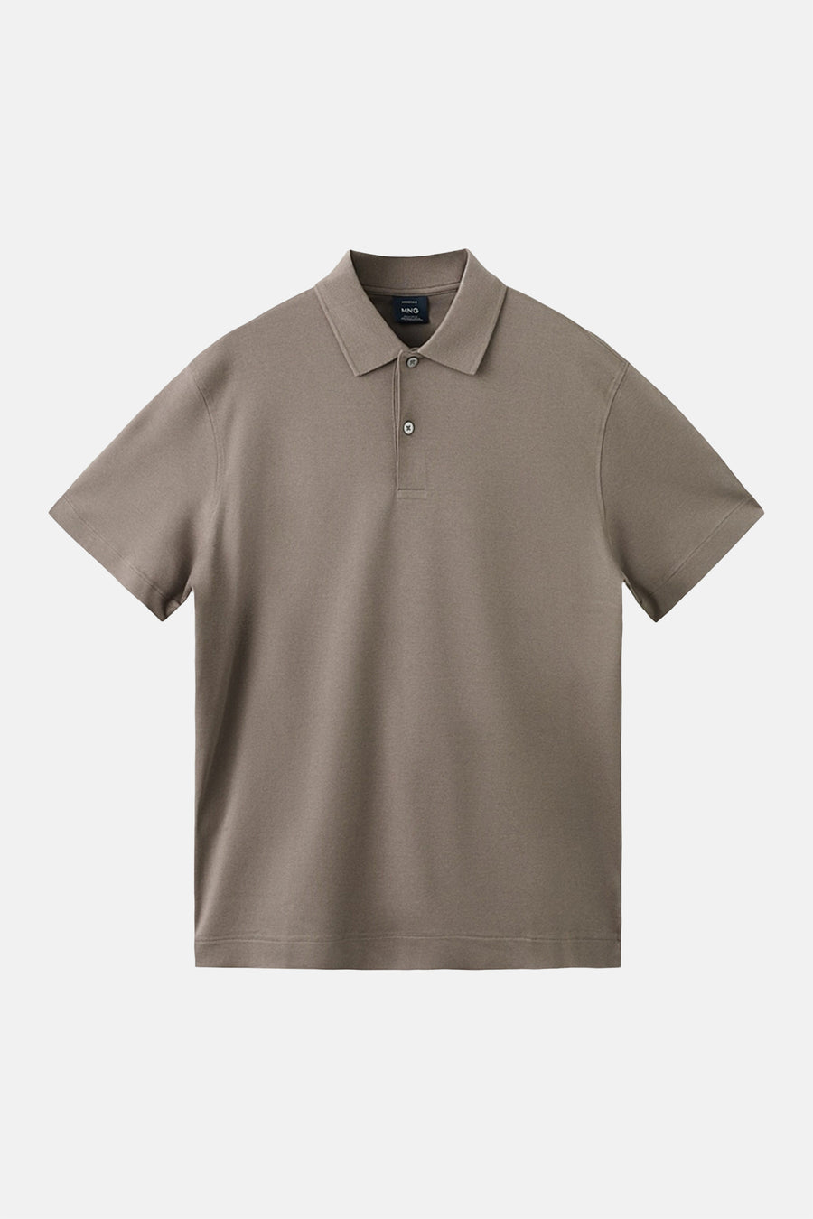Polo marron de MANGO à manches courtes et fermeture boutonnée.