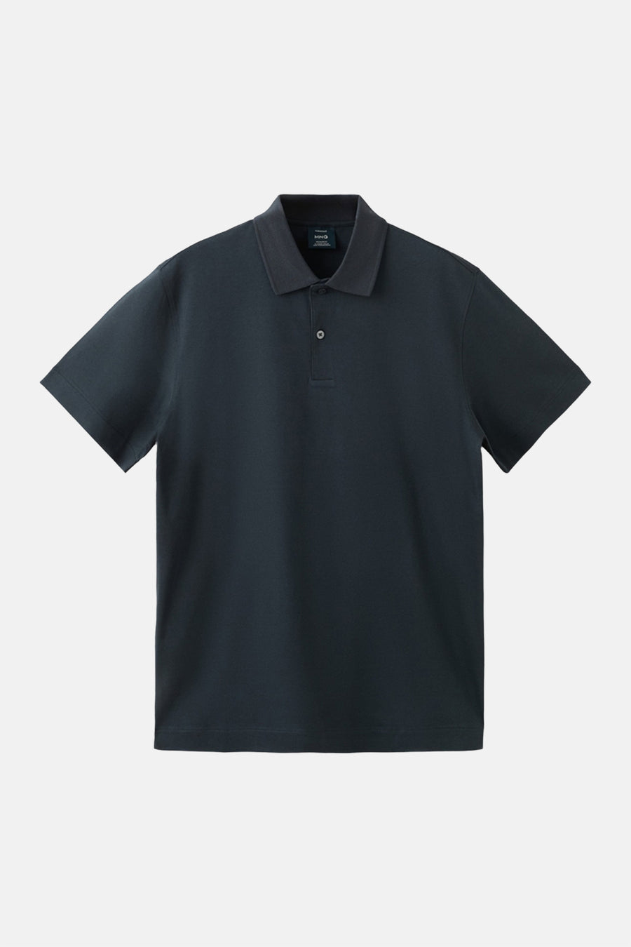 Polo bleue de MANGO à manches courtes et fermeture boutonnée.