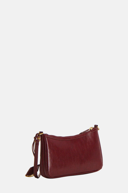 Sac à bandoulière bordeaux - MANGO