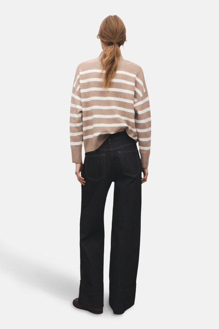 Pull à col rond - Beige